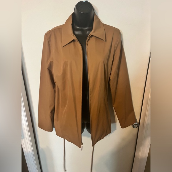 Enzo Angiolini Tan Belted Light Jacket Sz M - Picture 6 of 15